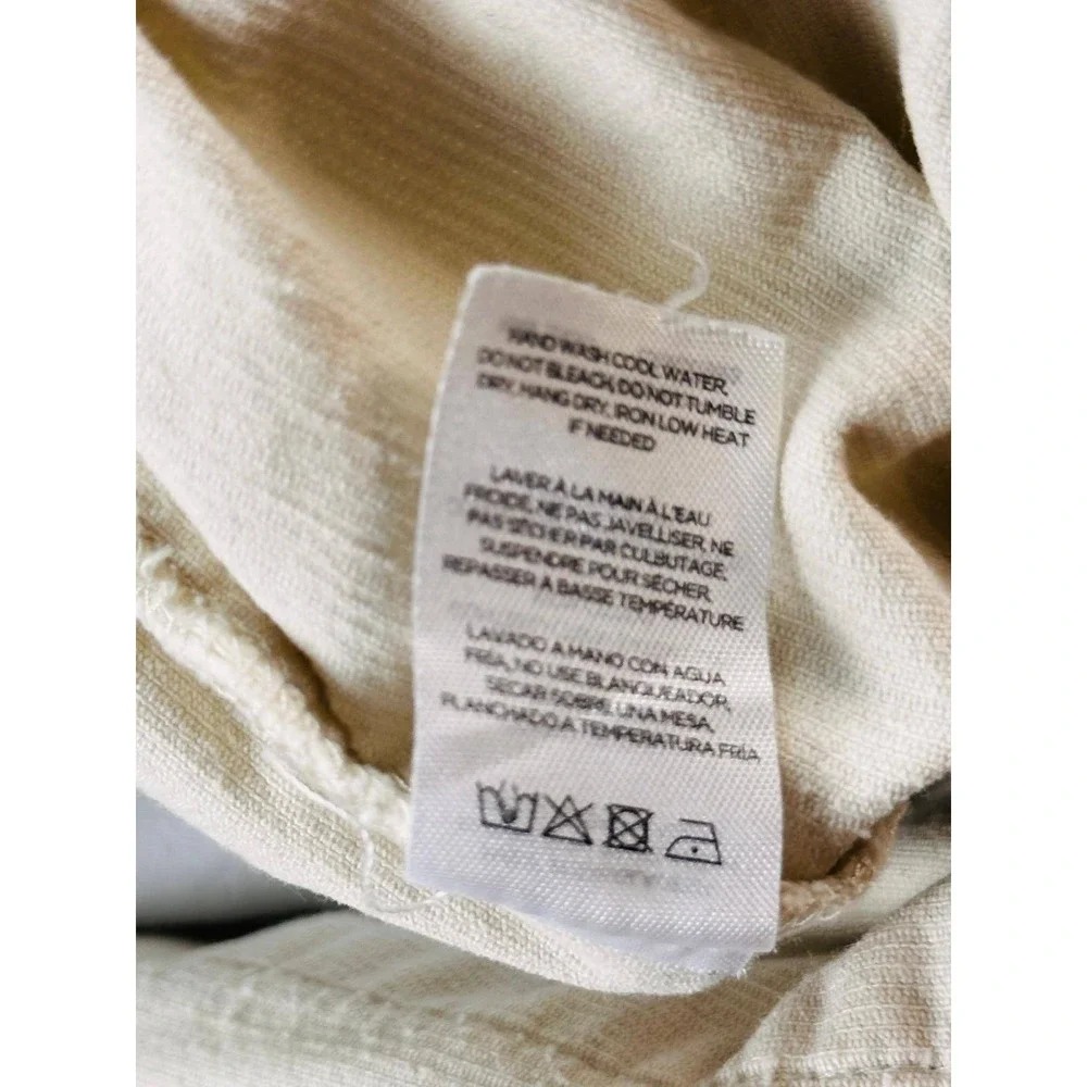 Onia‎ Corduroy Jogger Pants Men L Cream Cotton Elastic Cuffs Drawstring Waist